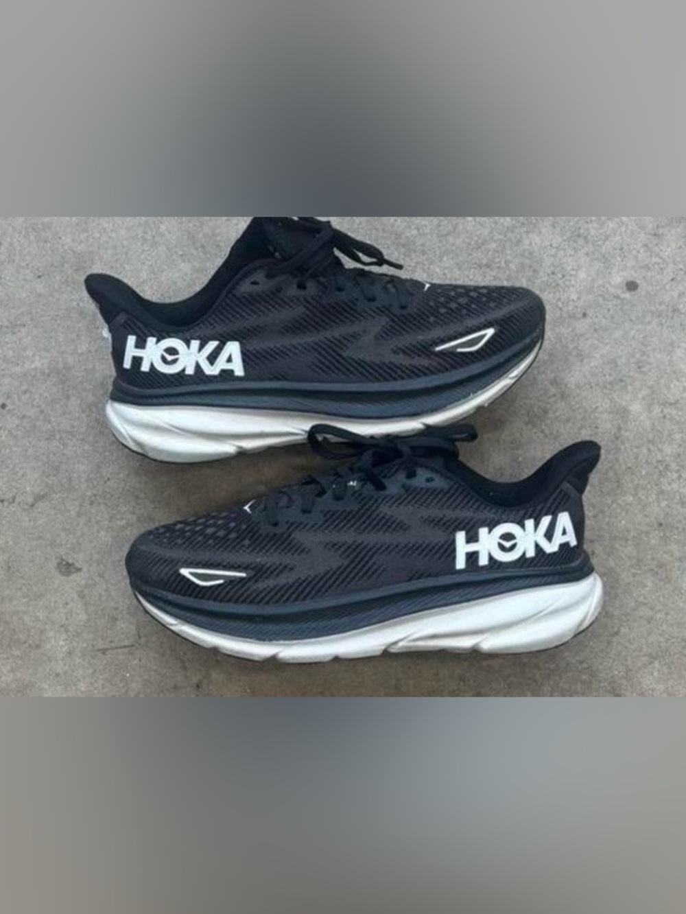 Hoka Black and White Performance Running Size 7